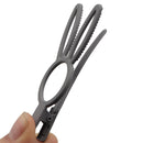 Grey Rabbit Hair Clip with Teeth - Pack of 2