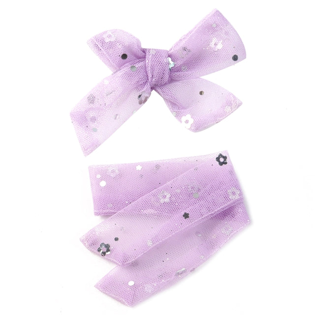 Purple Floral Bow Strip