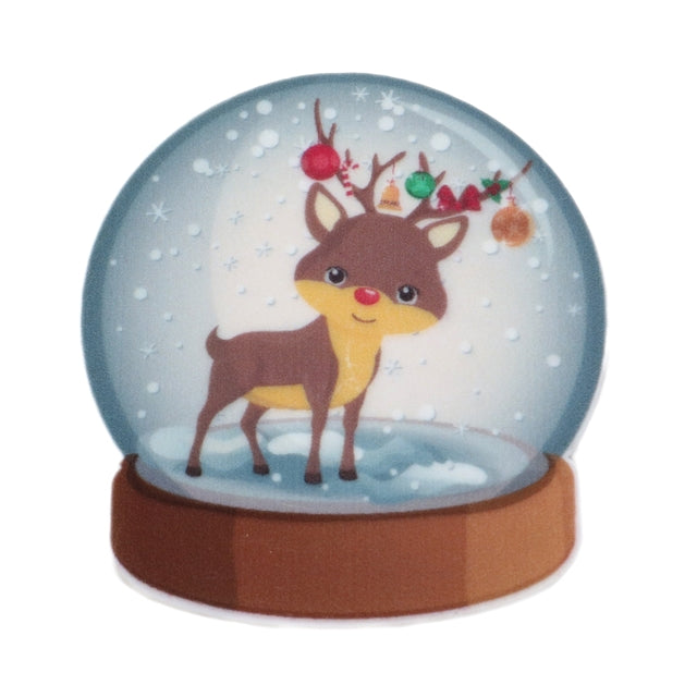 Reindeer Snow Globe Planar Resin - Pack of 5