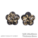 Gold and Black 3D Resin - Pack of 5