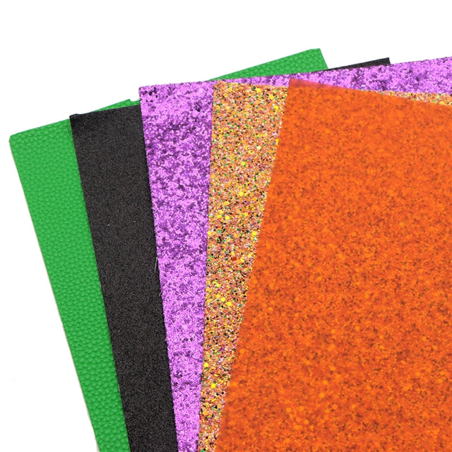 Halloween Glitter and Litchi Sheet Pack (5 sheets)
