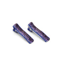Glitter Lined Alligator Clips with Teeth - Pack of 5