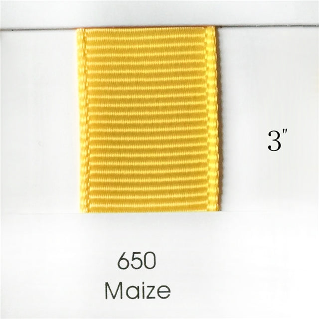 3" Solid Maize Ribbon