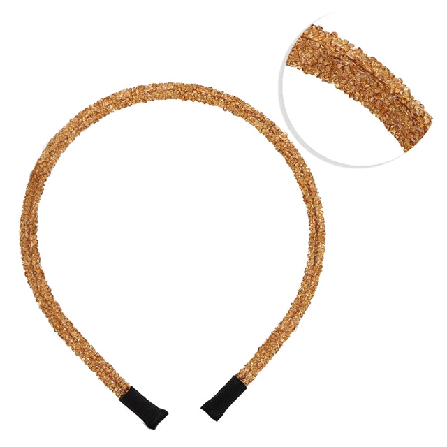 Transparent Brown Rhinestone Headband