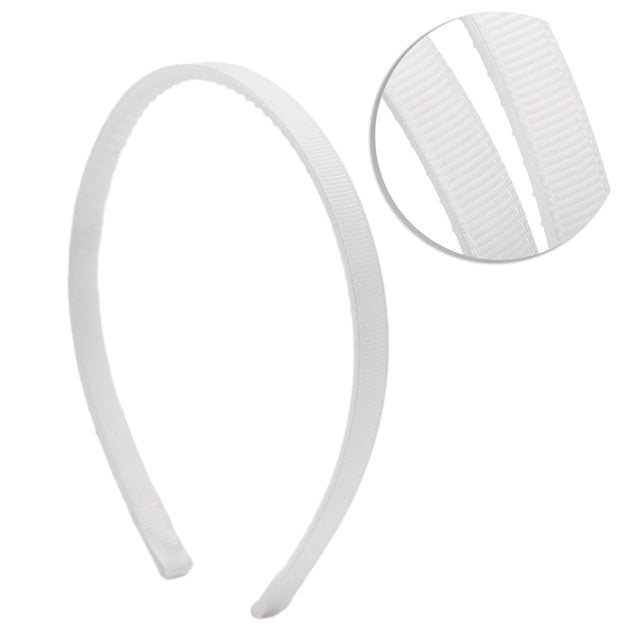 White Ribbon Lined Headband
