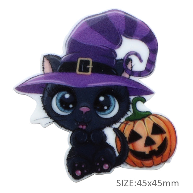 Big Eyed Cat Witch Planar Resin - Pack of 5