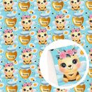 Spring Bee Faux Leather Sheet