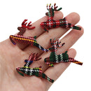 Plaid Reindeer Applique - Pack of 5