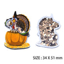 Turkey in a Pumpkin Shaker Resin