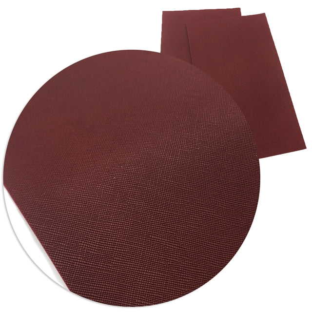 Solid Dark Wine Faux Leather Sheet