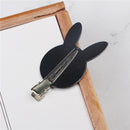 Black Bunny No Crimp Alligator Clip - Pack of 2