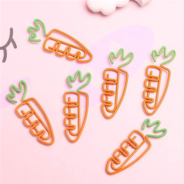 Carrot Paper Clip Pack (10 per pack)