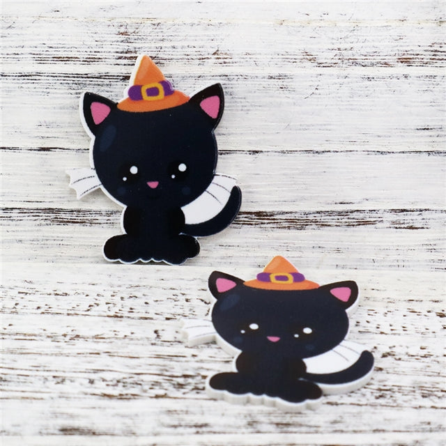 Witch Cat Planar Resin - Pack of 5