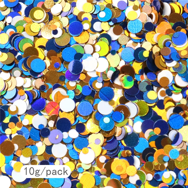 Gold and Blue Glitter 10g bag