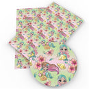 Mermaids and Pineapples Faux Leather Sheet