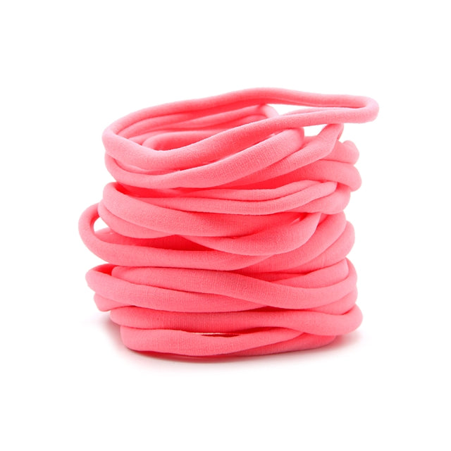 Fluorescent Light Pink Nylon Headband