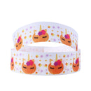 1” White Unipumpkin Ribbon