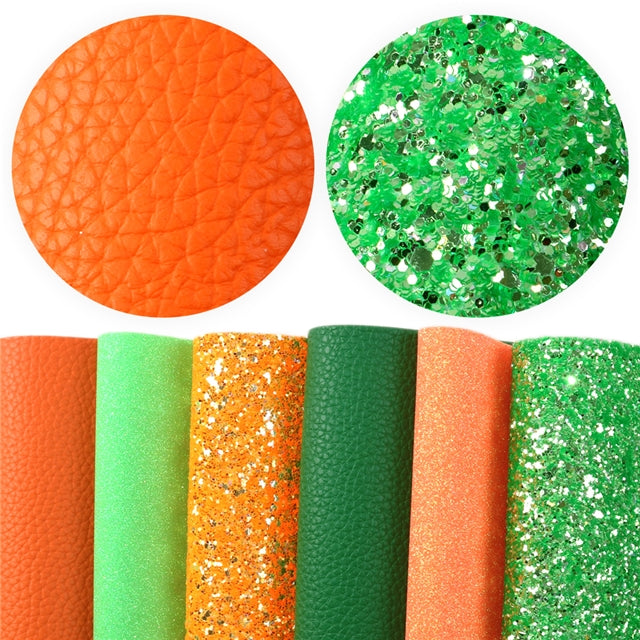 St. Patrick's Day Glitter and Litchi Sheet Pack (6 sheets)