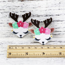 Spring Sleeping Reindeer Planar Resin - Pack of 5