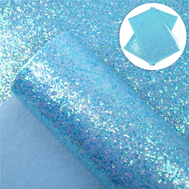 Iridescent Blue Chunky Glitter Sheet