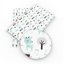 Blue Deer Faux Leather Sheet