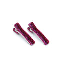 Glitter Lined Alligator Clips with Teeth - Pack of 5