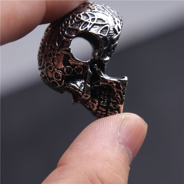 Large Metal Skull Bead