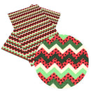 Watermelon Chevron Fine Glitter Sheet