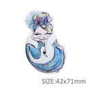 Watercolor Mermaid Planar Resin - Pack of 5