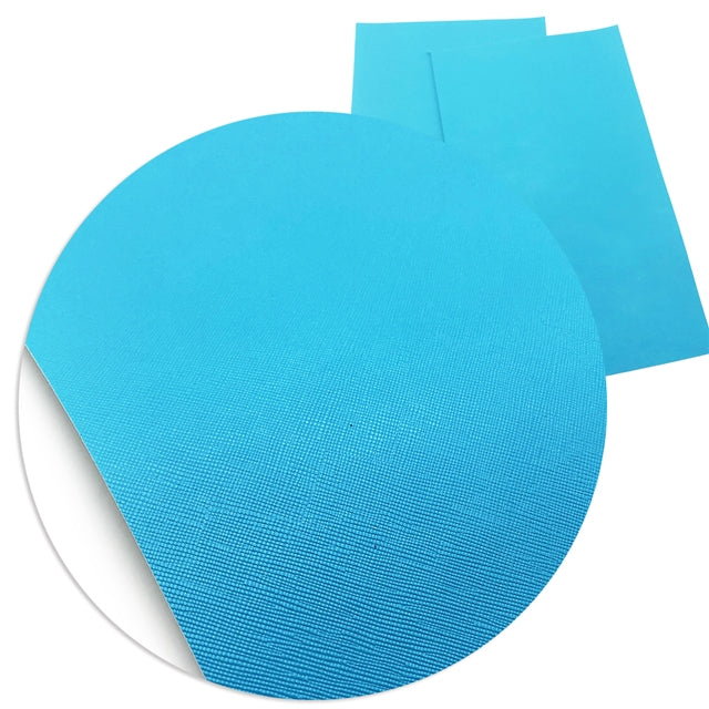 Solid Blue Faux Leather Sheet