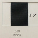 1.5" Solid Black Ribbon