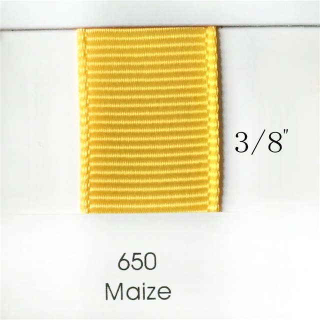 3/8” Solid Maize Ribbon