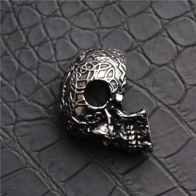 Large Metal Skull Bead