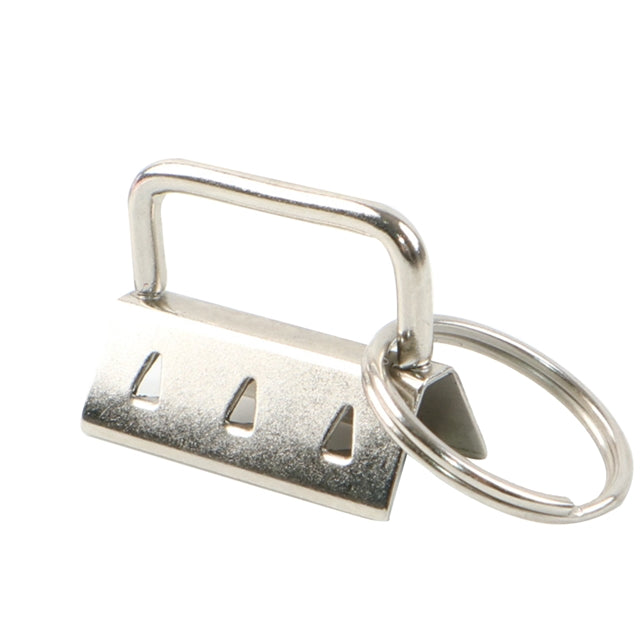 1.25" Silver Key FOB End - Pack of 4