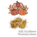 Turkey with Pumpkins Shaker Resin