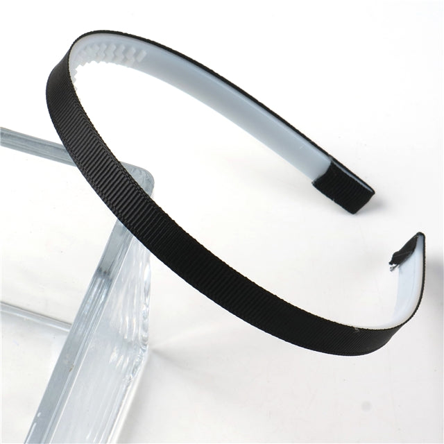 Black Ribbon Lined Headband