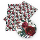 Christmas Roses Faux Leather Sheet