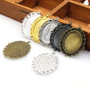 39mm x 29mm Filigree Oval Pendant Bezel