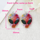 Red Mandala Alien Acrylic Charm