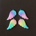 Gradient Glitter Wings Resin Charms (1 pair)