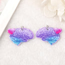 Purple Brain Acrylic Charm