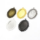 39mm x 29mm Filigree Oval Pendant Bezel