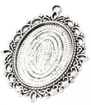 39mm x 29mm Filigree Oval Pendant Bezel