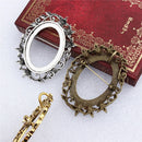 39mm x 29mm Floral Oval Pin Back Pendant Bezel