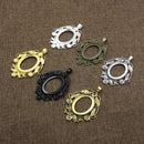 39mm x 29mm Floral Oval Pendant Bezel