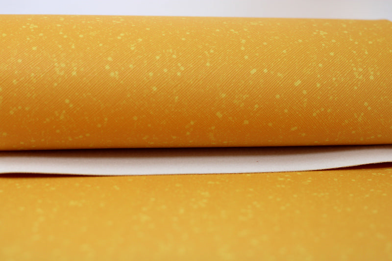 US Designer Sunflower Yellow Faux Sparkle Faux Leather Sheet