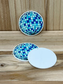 Blue Disco Ball Acrylic Charm