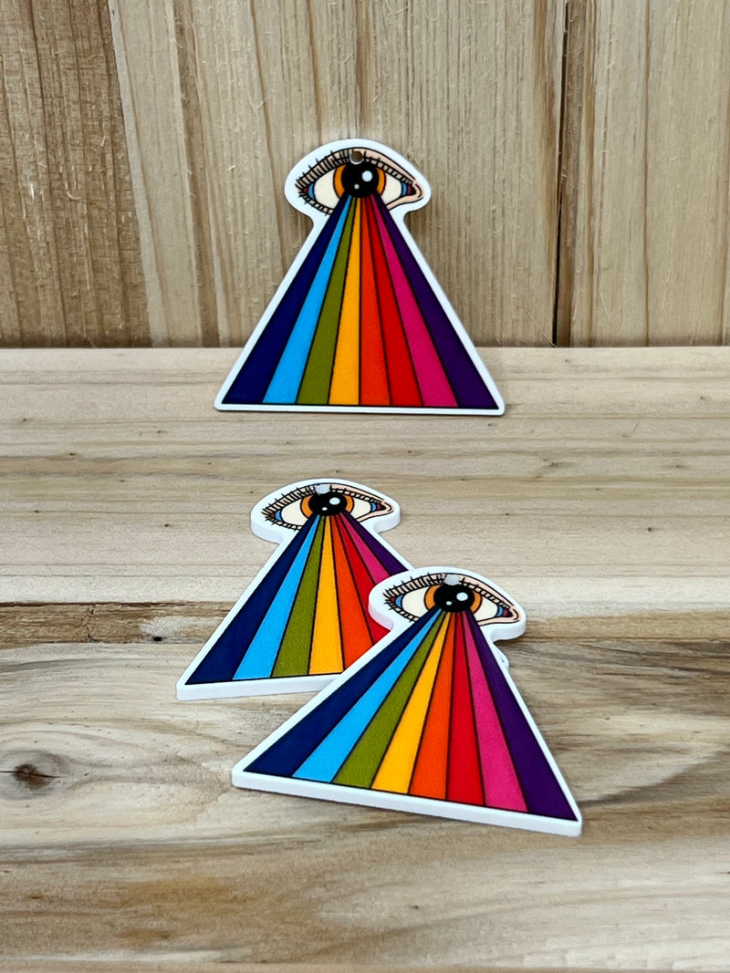 Rainbow Eye of Providence Acrylic Charm