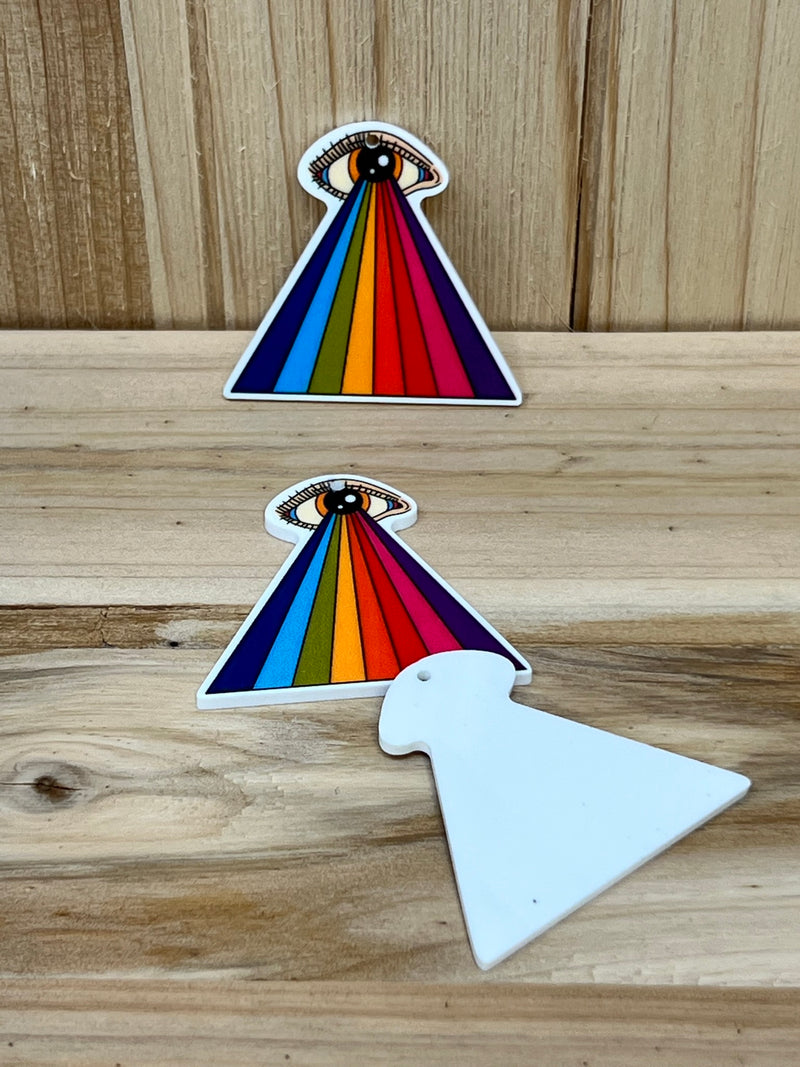 Rainbow Eye of Providence Acrylic Charm