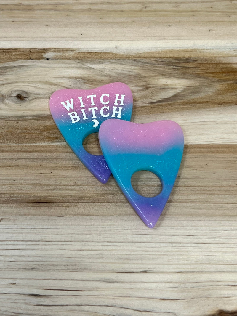 Purple, Pink, and Blue Gradient Witch Planchette 3D Resin